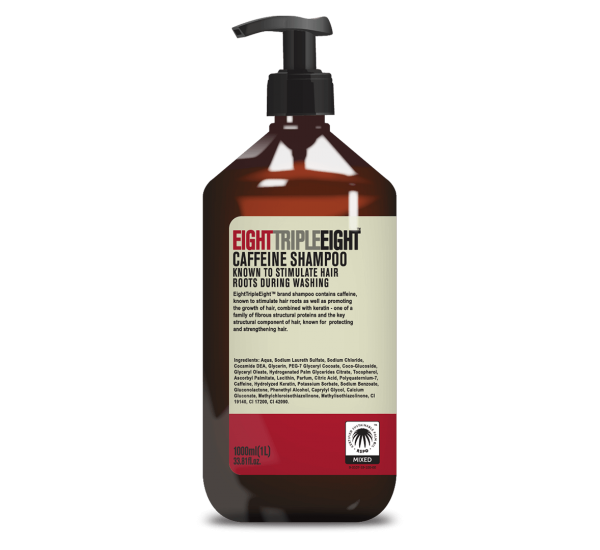 EightTripleEight Caffeine Shampoo Кофеинов шампоан за стимулиране на растежа на коса 1000ml